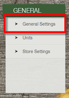 Settings sidebar showing General Settings option