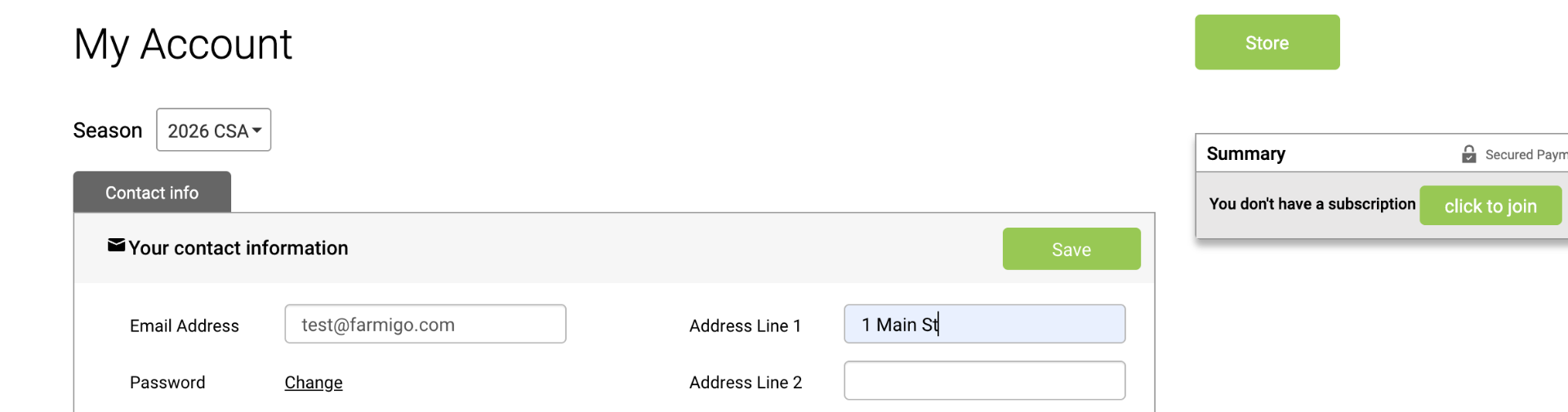 Add subscription from dashboard