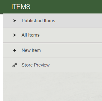 Items section header