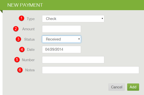 Add and edit payments