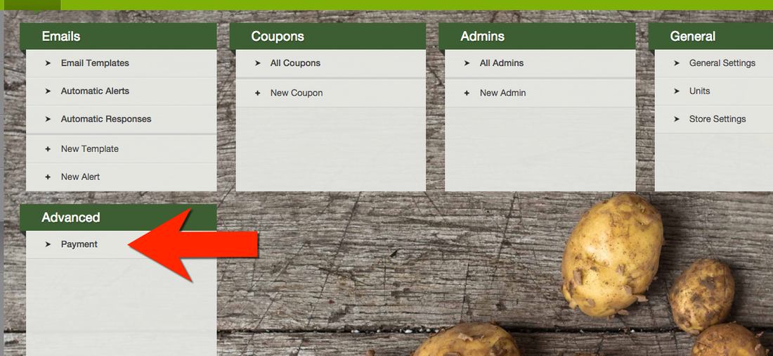 Payment methods settings
