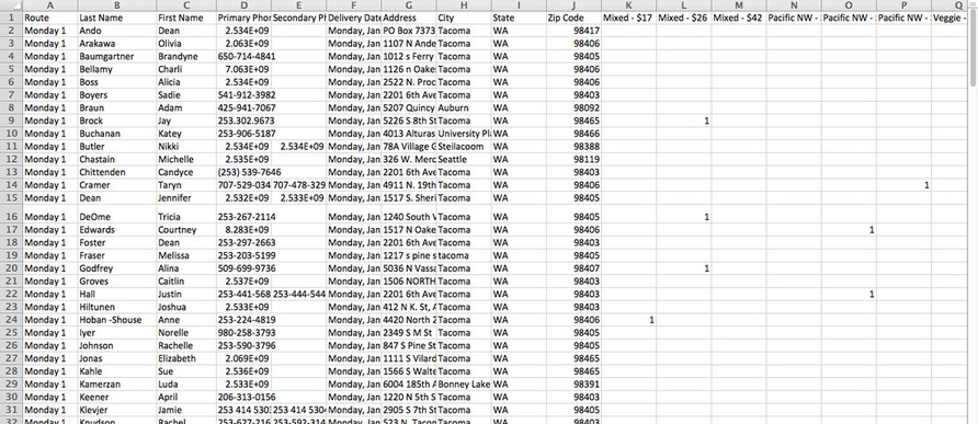 Distribution report breakdown by member example
