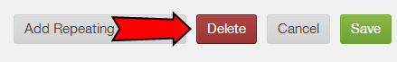 Schedule editor controls with the Delete button