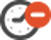 Temporary Hold icon: clock with a red circle