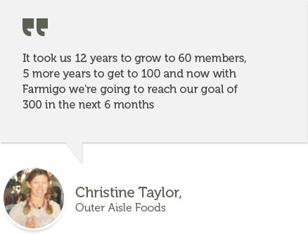 Christine Taylor of Outer Aisle Foods testimonial about using the Farmigo system